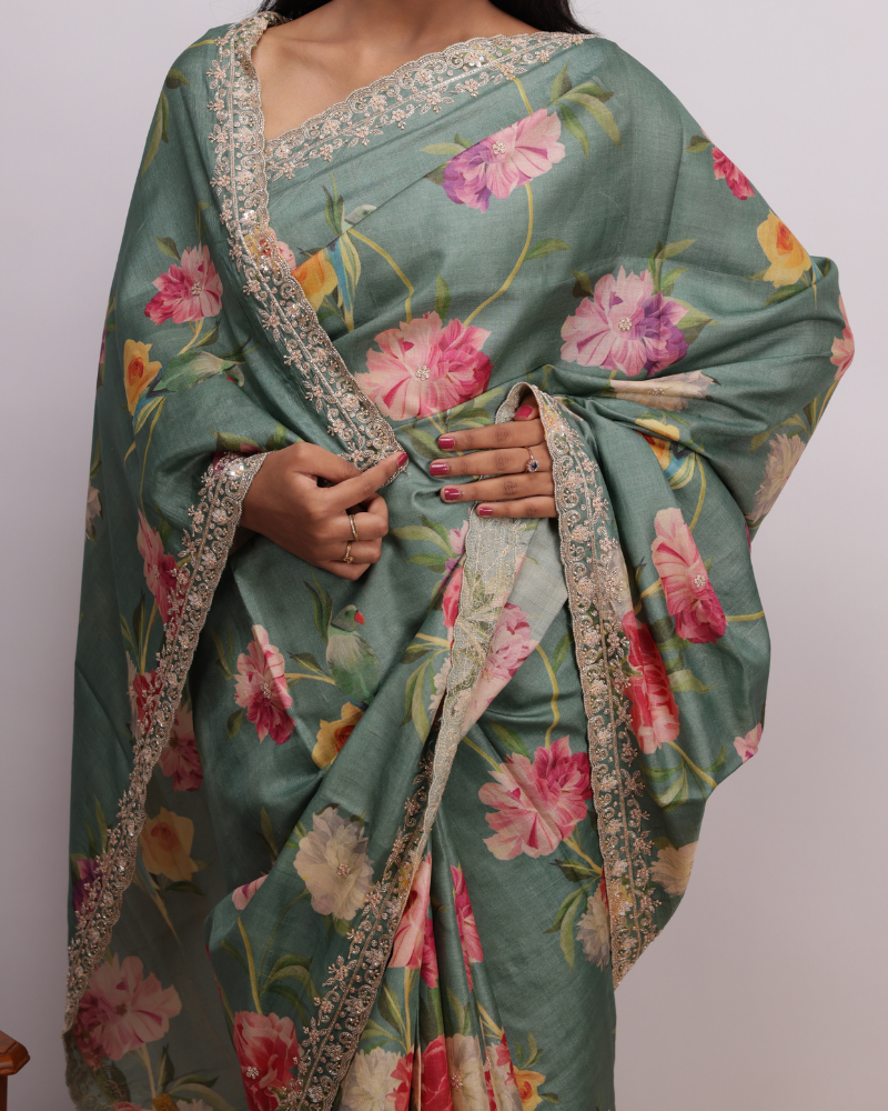 Tussar silk saree 12