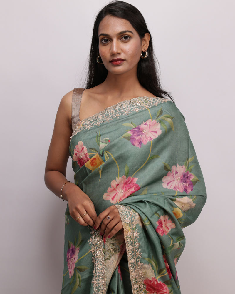 Tussar silk saree 12